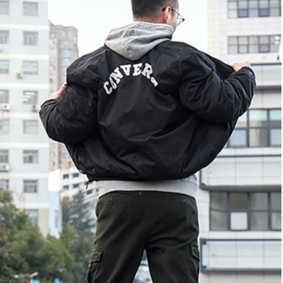 NWT Converse Stadium Bomber Medium Black M - Picture 8 of 8